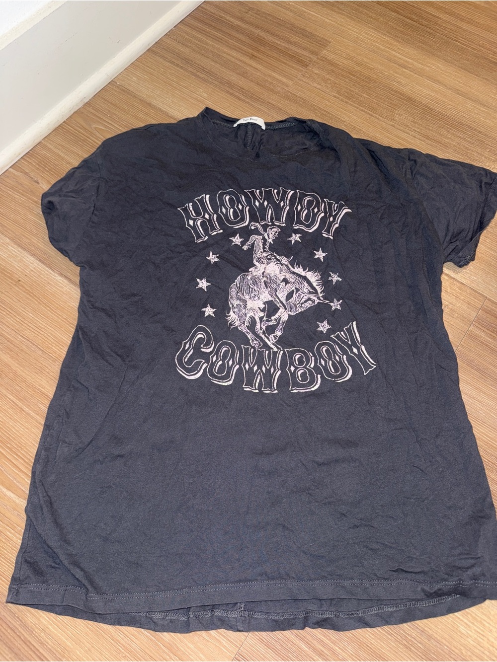 Black 'Howdy Cowboy' Graphic Tee
